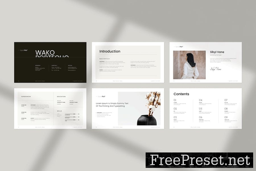 Wako Portfolio Template UT3GWB8