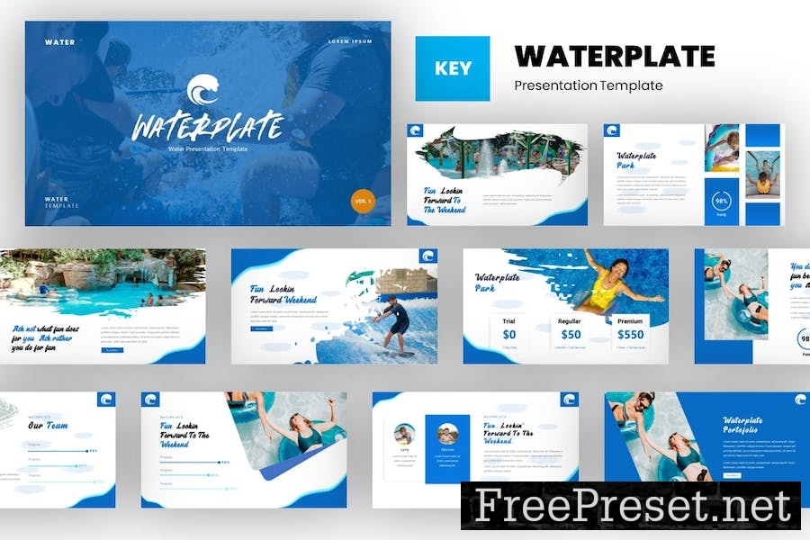 Waterplate - Water Summer Keynote Template DHK5HNP