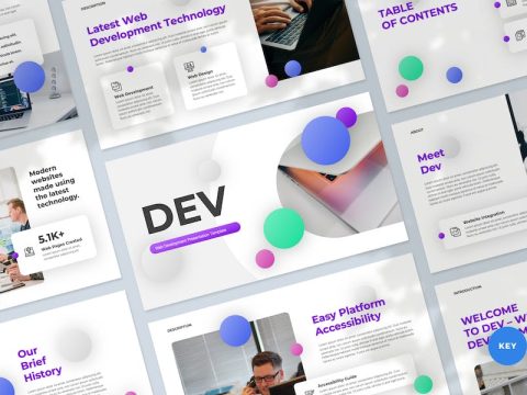 Web Development Keynote Presentation Template VJDCD97