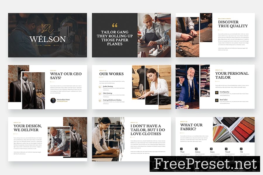 WÉLSON - Dressmaker & Tailor Keynote Template LU5TGKP