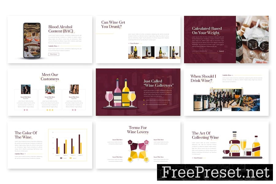 Wineyta - Powerpoint Template CUGNGRZ