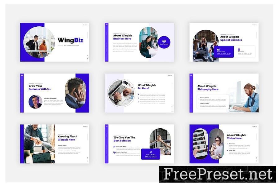 Wingbiz - Company Business Google Slides SNA6LRD