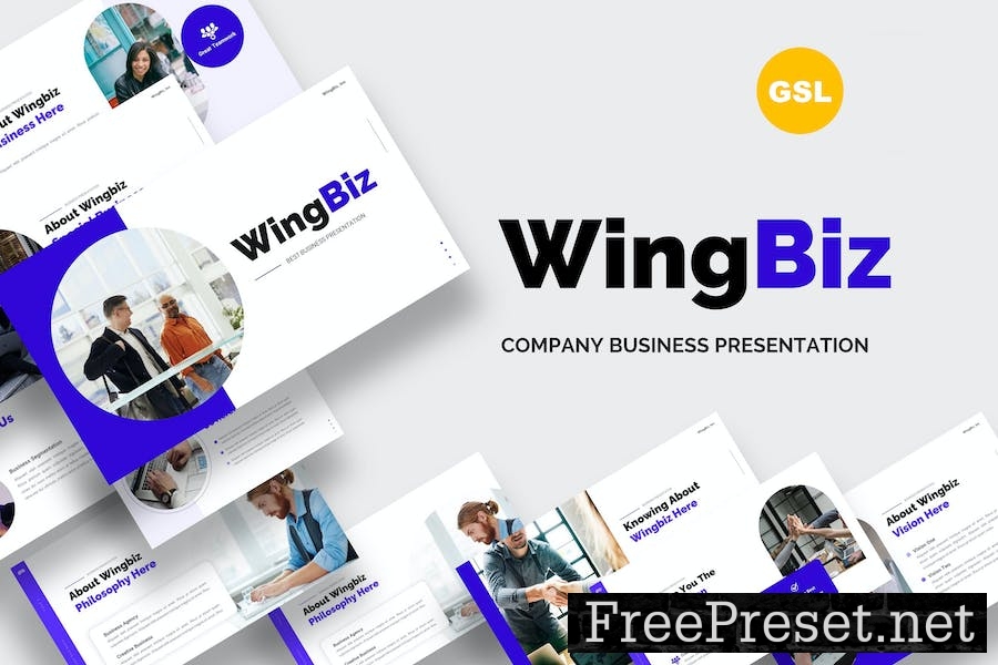 Wingbiz - Company Business Google Slides SNA6LRD