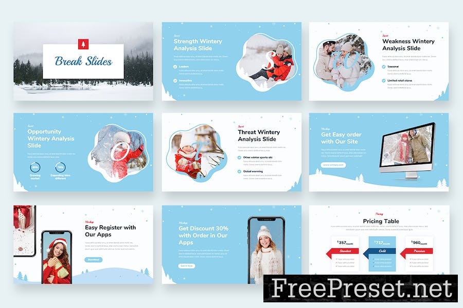 Winter Snow Keynote Template QASQEDG