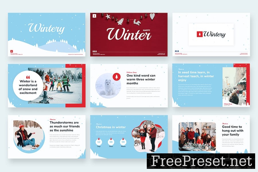 Winter Snow Keynote Template QASQEDG