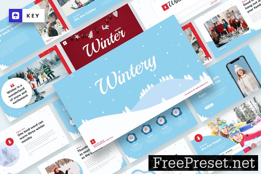 Winter Snow Keynote Template QASQEDG