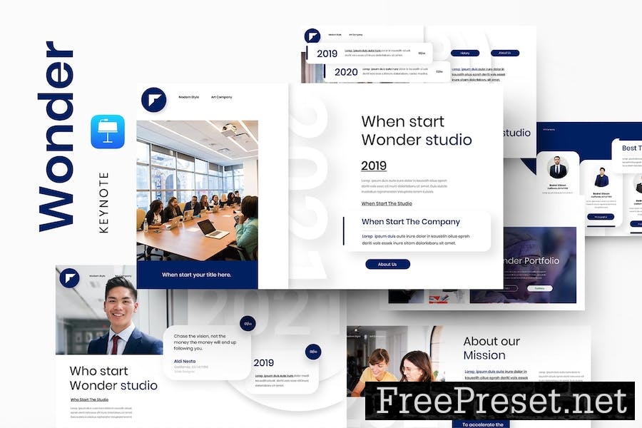 Wonder – Business Keynote Template VTQ6YCF