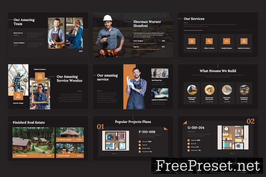 Woodzo - Wooden House Keynote Template YMYFBP3