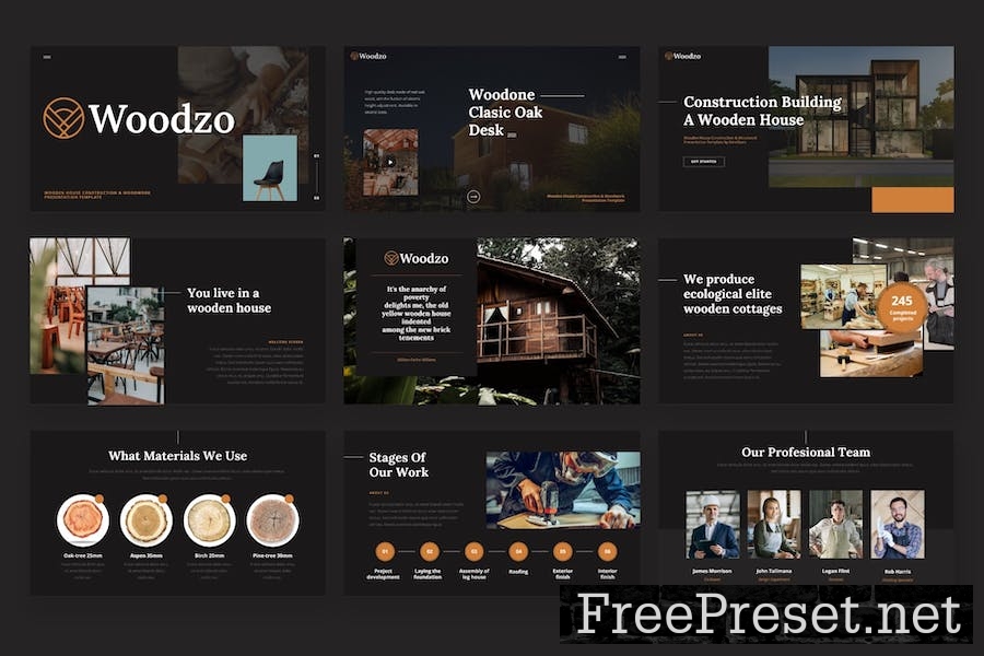 Woodzo - Wooden House Keynote Template YMYFBP3