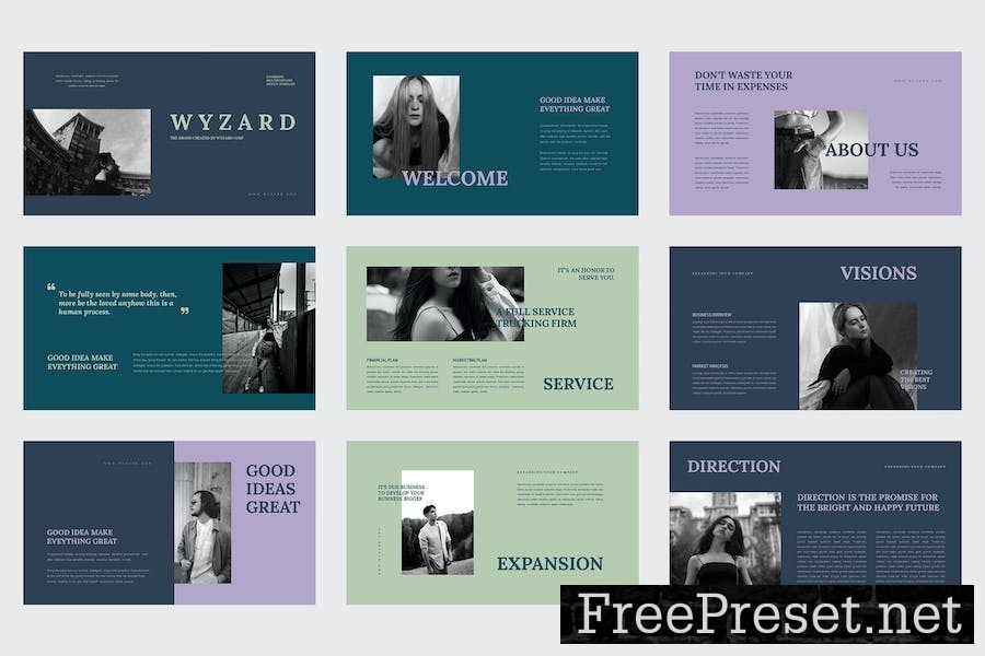 Wyzard - Business Lookbook Keynote Template H9PSRJQ