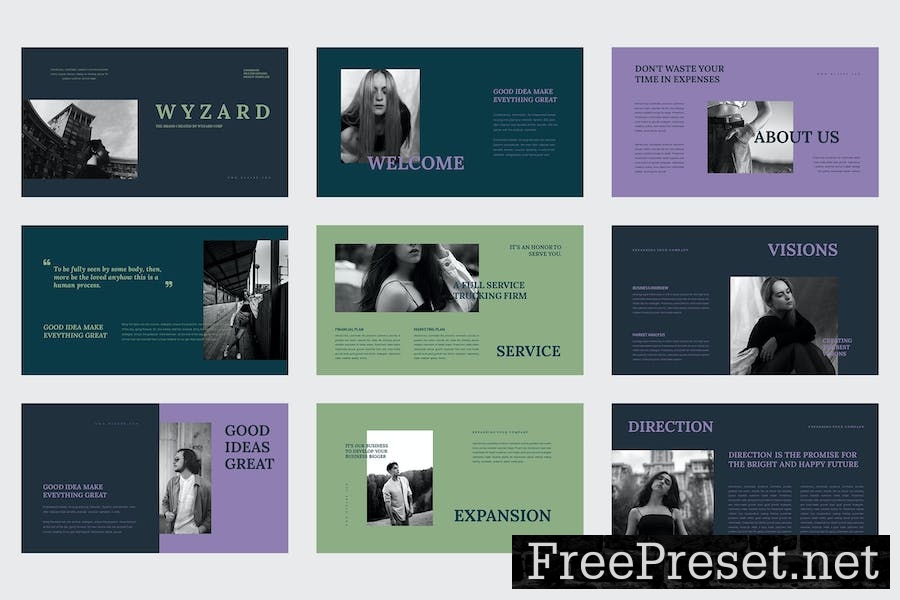 Wyzard - Business Lookbook Keynote Template H9PSRJQ