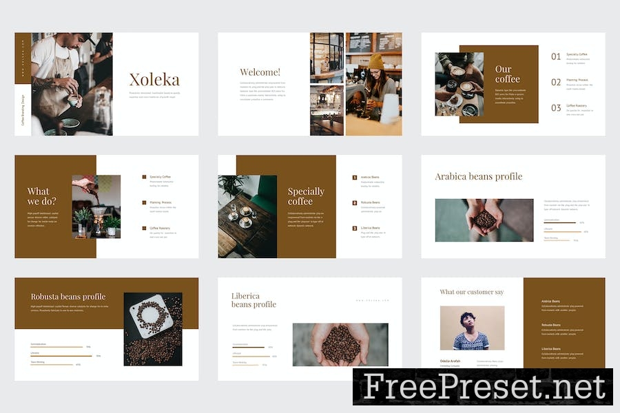 Xoleka - Coffee Branding Google Slides Template 3H8AVKR