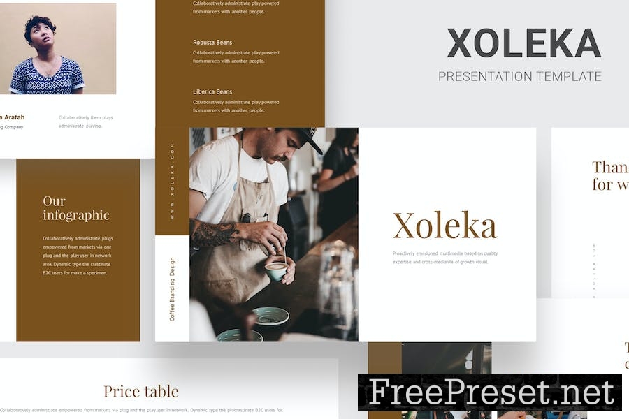 Xoleka - Coffee Branding Google Slides Template 3H8AVKR