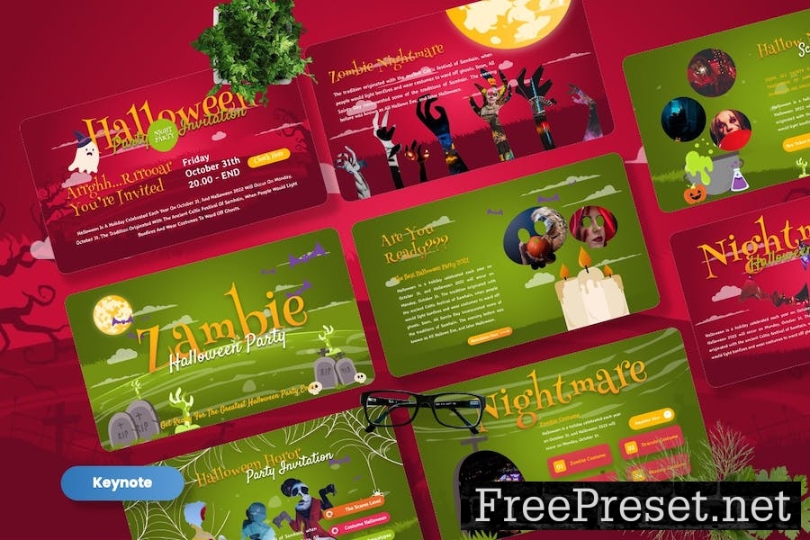 Zambie - Halloween Party Keynote Template S7K5X7W