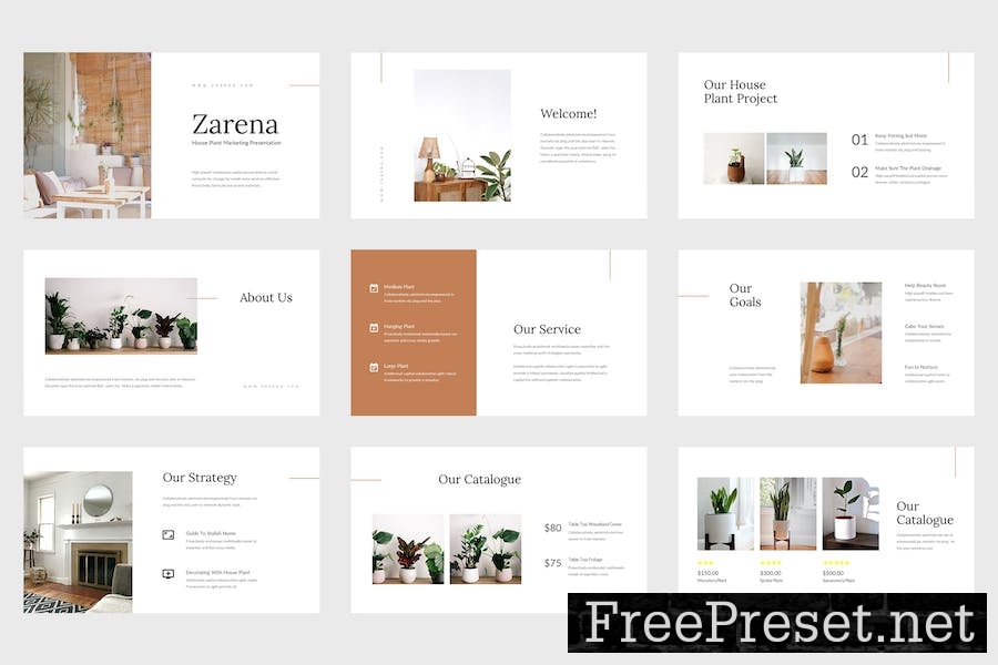 Zarena - House Plant Keynote Template 55DSRCH