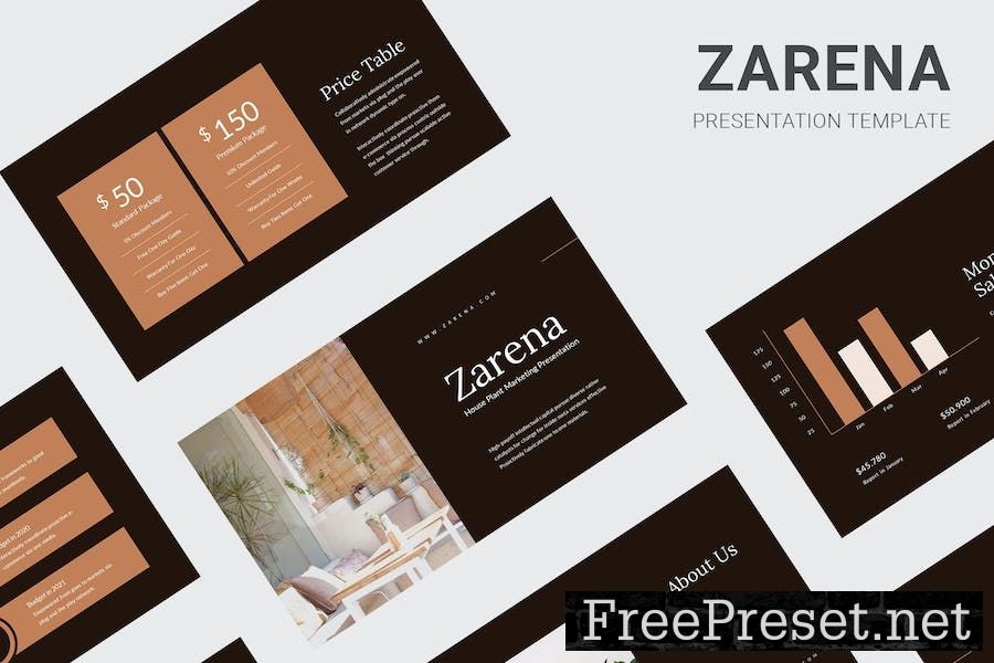 Zarena - House Plant Keynote Template 55DSRCH