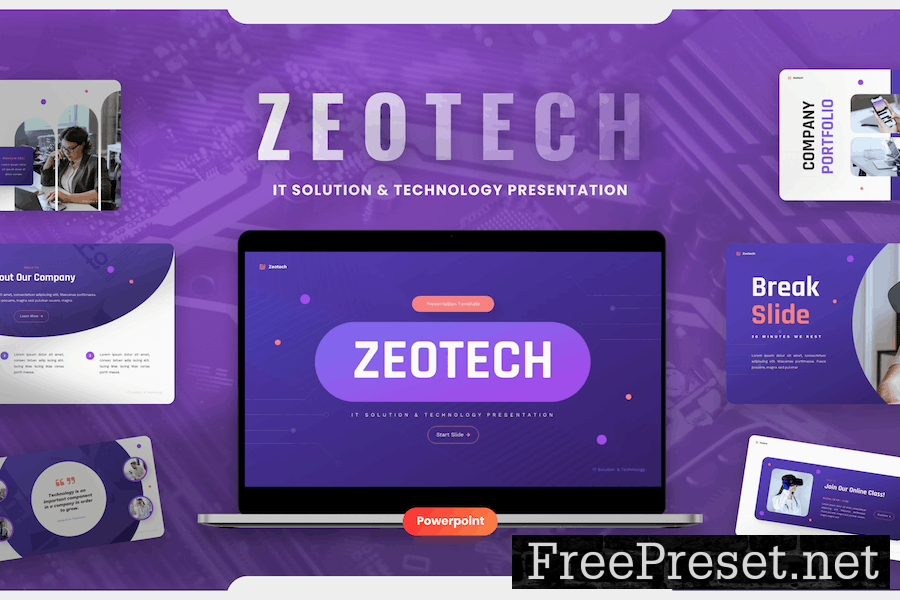 Zeotech - IT Solutions & Technology Powerpoint 6AFHTT2