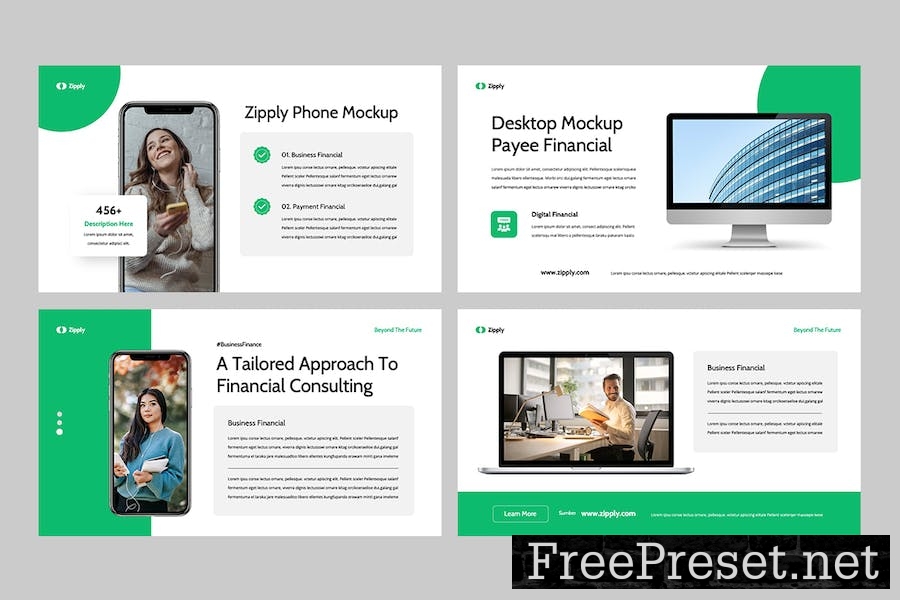 ZIPPLY - Mobile App Google Slides Template