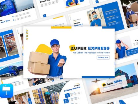 Zuper - Express Delivery Service Keynote Template KSF2UF3