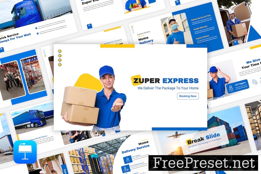 Zuper - Express Delivery Service Keynote Template KSF2UF3