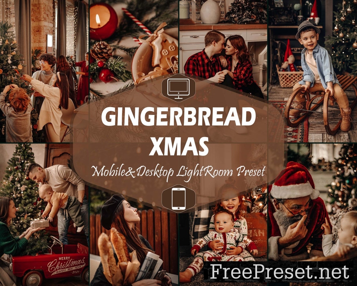 10 Gingerbread Xmas Lightroom Presets