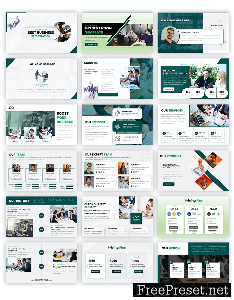 About Company PowerPoint Presentation Template JZH3LH7