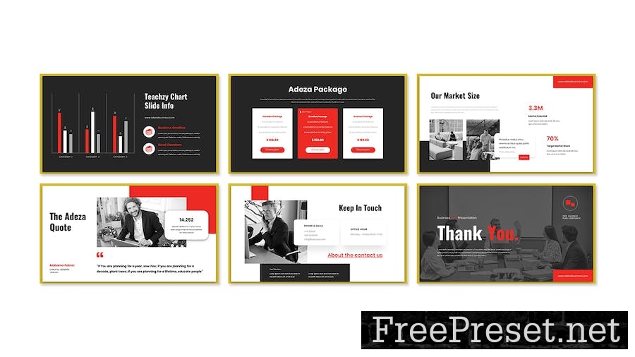 Adeza - Business Presentation PowerPoint Template CZSEDR3