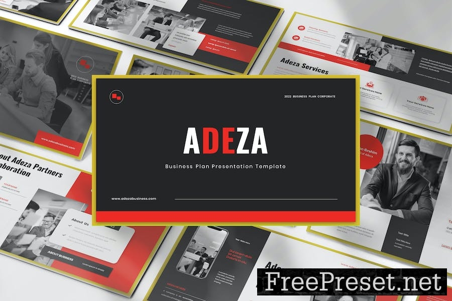 Adeza - Business Presentation PowerPoint Template CZSEDR3