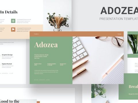 Adozea - Business Lookbook Powerpoint Template MMAL4X4