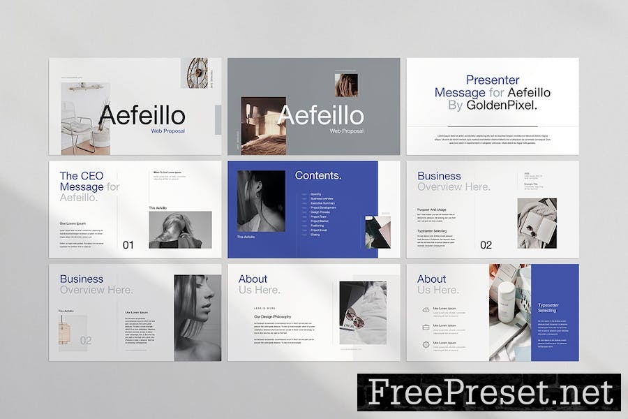 Aefeillo / Web Proposal Google Slides Template