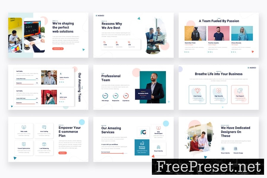 AGENZO - Web Design Agency Powerpoint Template CZ8CEBW