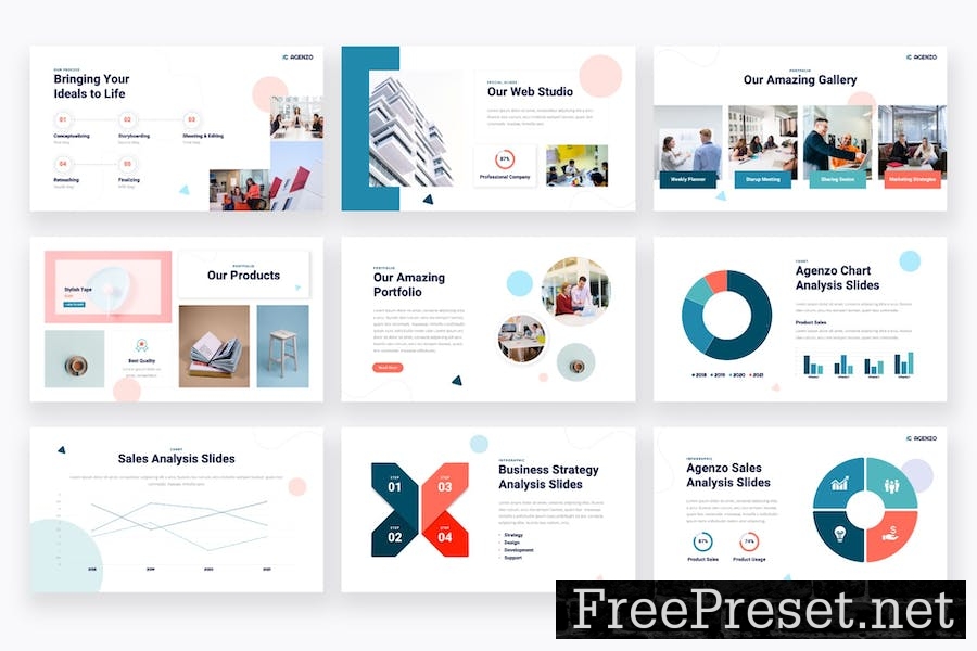 AGENZO - Web Design Agency Powerpoint Template CZ8CEBW