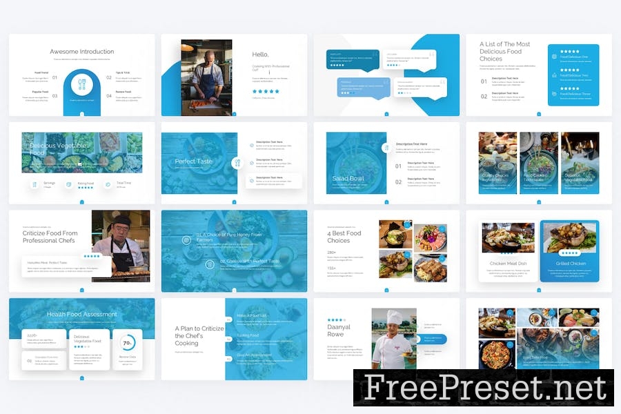 Alimentation Baby Blue Simple Food Google Slides TRDAN5Y