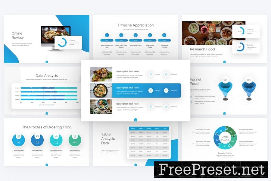 Alimentation Baby Blue Simple Food Google Slides TRDAN5Y