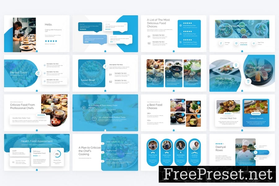 Alimentation Baby Blue Simple Food PowerPoint C7KQGEF