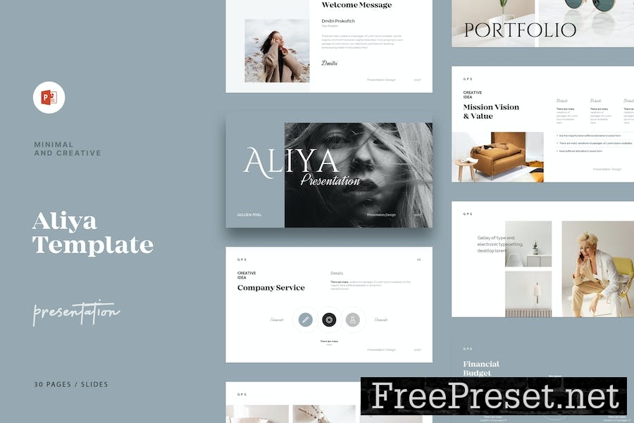 Aliya PowerPoint Presentation Template TQ9FFEH