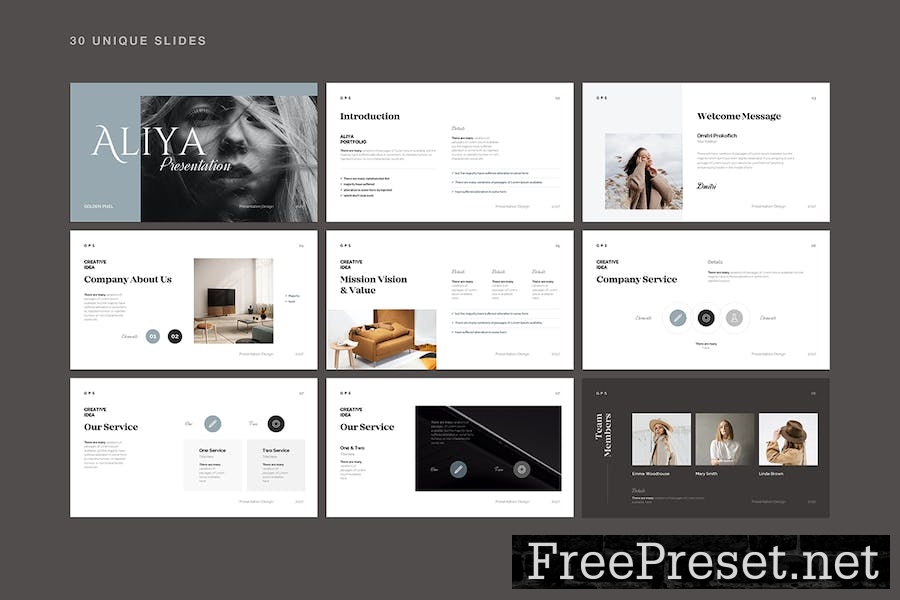 Aliya Presentation Google Slides Template XNBM626