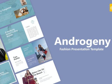 Androgeny Sky Blue Simple Fashion Google Slides DV5BE7E