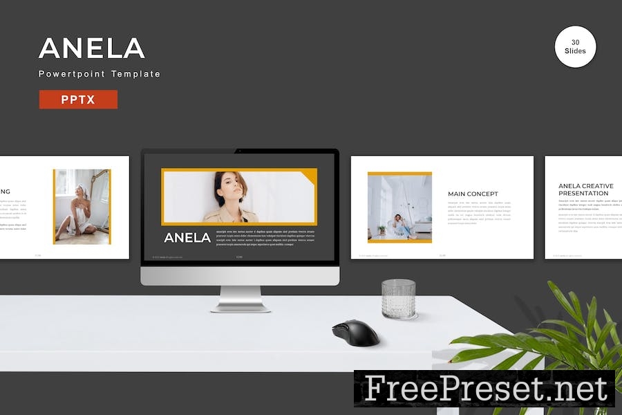 Anela - Powerpoint Template GU8P72E