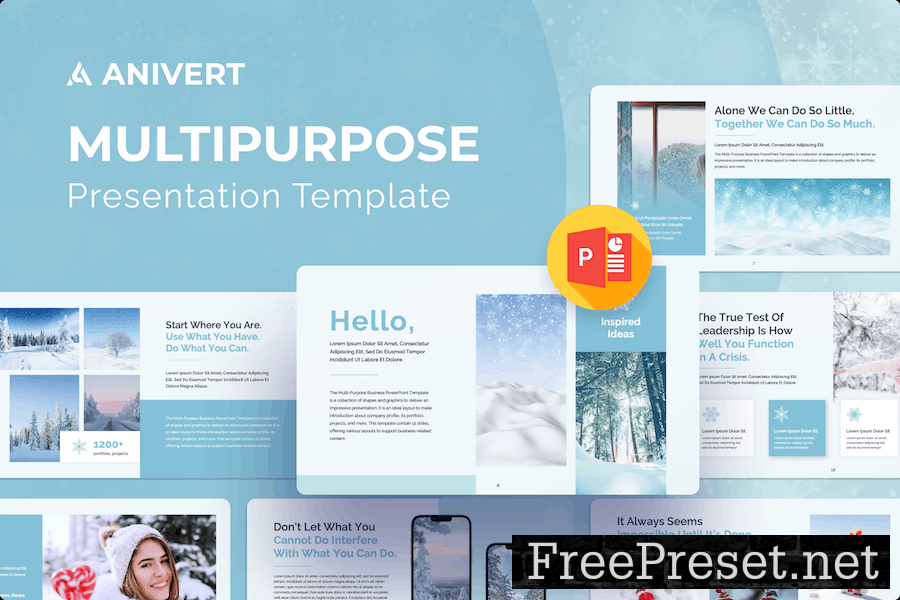 Anivert – Multipurpose PPT Presentation Template 6LHEEUP