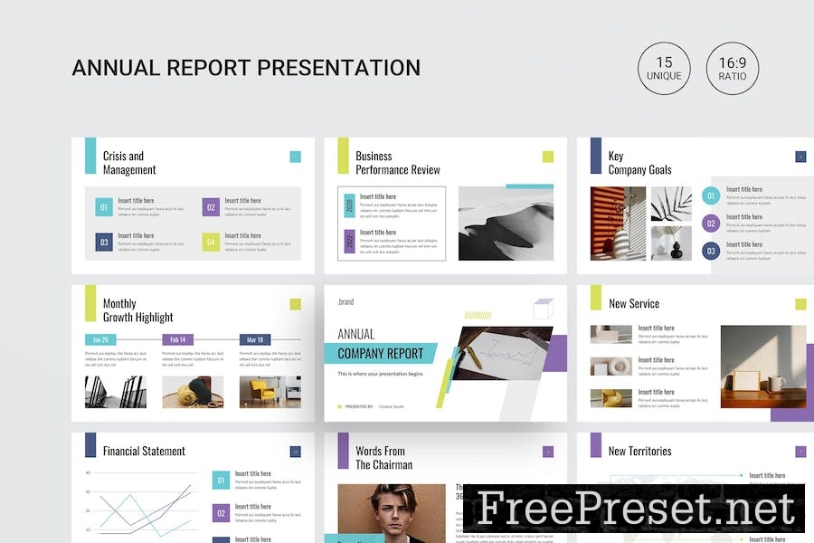 Annual Company Report Google Slides Template C84CNWA