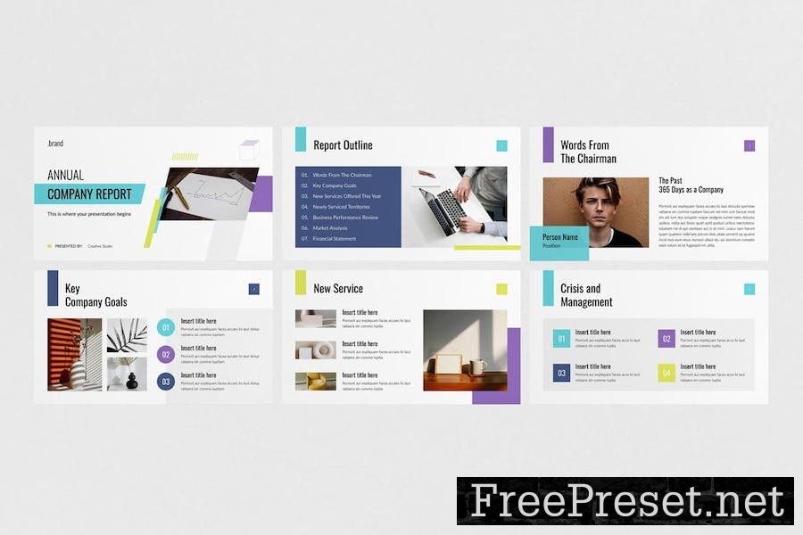 Annual Company Report PowerPoint Template FARNCEJ