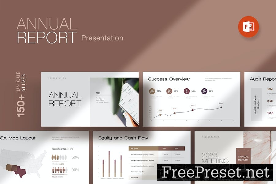 Annual Report PowerPoint Template 2PKR3M8