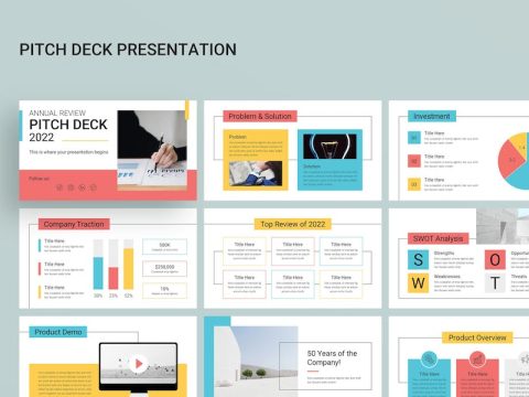 Annual Review Pitch Deck Google Slides Template QRB5A47