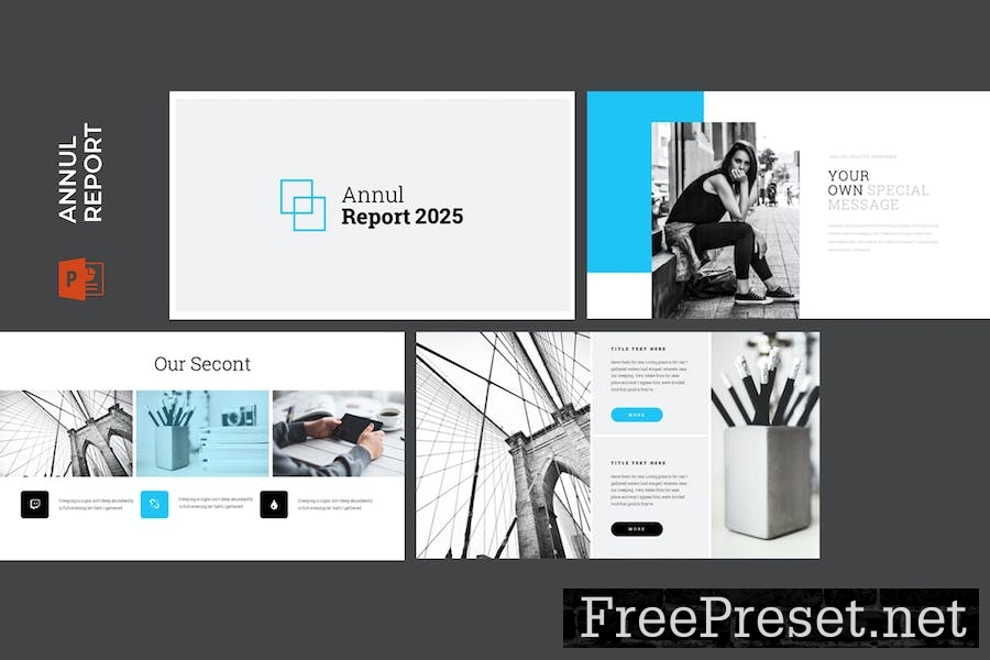 Annul Report 2025 Powerpoint Template FSXXB4M