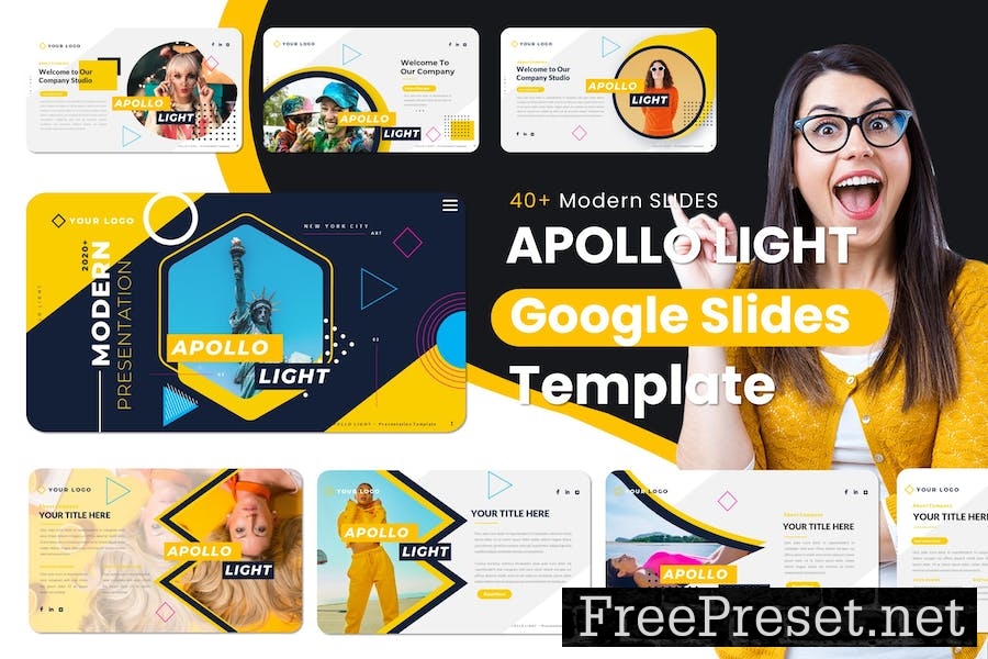 APOLLO LIGHT - Modern Presentation Google Slides NHJMSUL