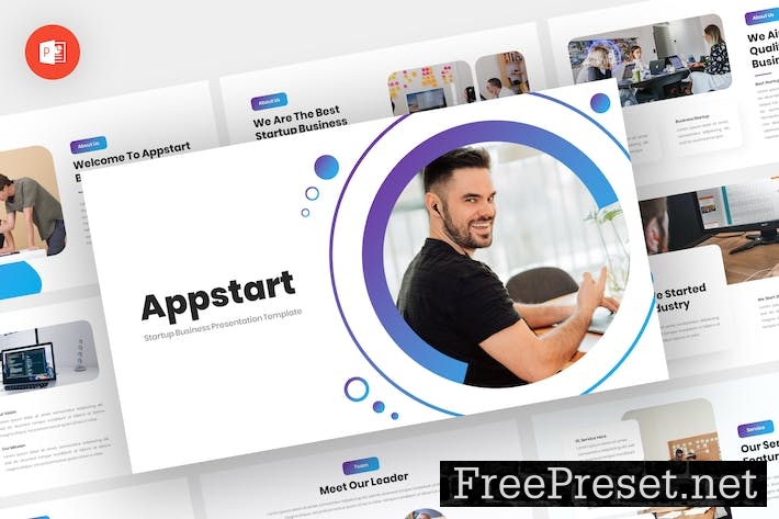 Appstart - Startup Powerpoint Template GVS9NDF