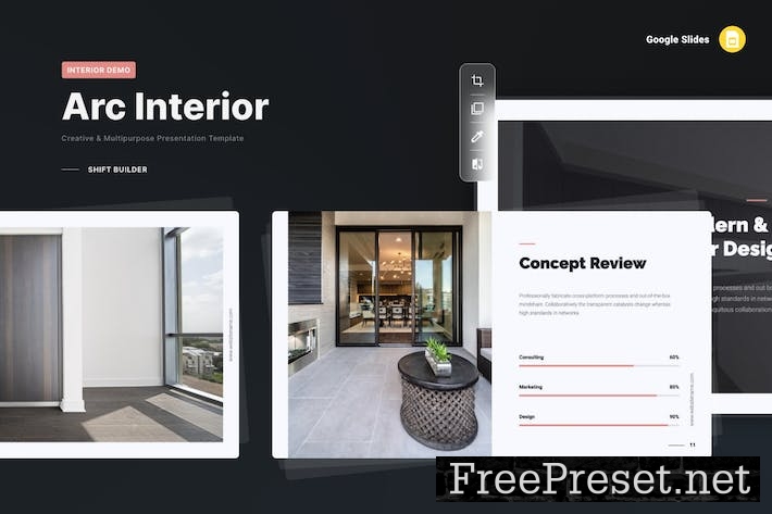 ARC Interior Presentation Template (Google Slides) XYS52HT