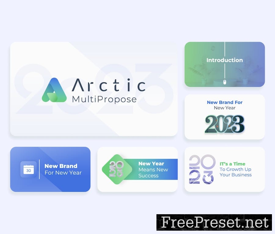 Arctic Multi-Purpose PPT Presentation Template CGFQJQW