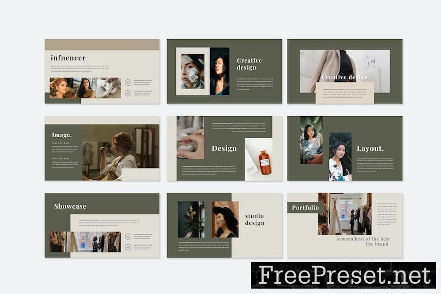 ARMAYA - Fashion Powerpoint Template 9Q4TMZ8